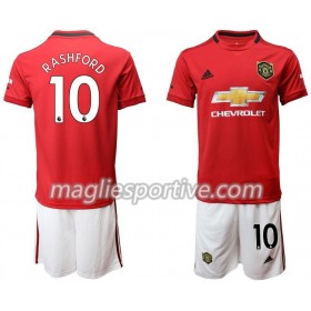 Completo Calcio Manchester United Rashford 10 Bambino Divisa Prima 2019/2020